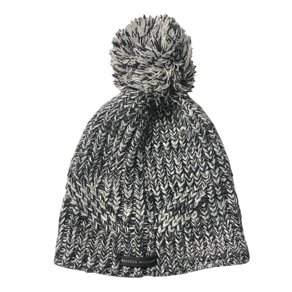 REBECCA MINKOFF Pom-Pom Beanie Winter Hat Marled‎
